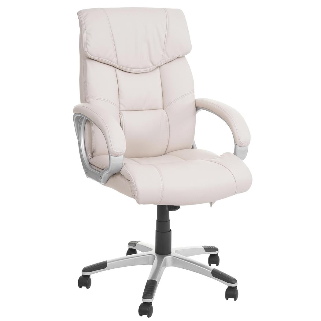 Chefsessel SANTIAGO MASSAGE, dicke Polsterung, Wippmechanik, 8h-Nutzung, Farbe Beige