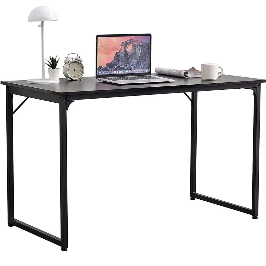 Bürotisch ANET, Abmessungen 120x60x74 cm, Metallgestell und Holzplatte, Farbe Schwarz