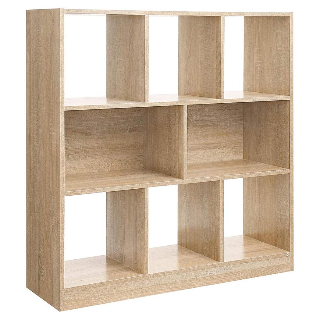 Bücherregal ATHENAS, Abmessungen 97x100x30 cm, Modernes Design, aus Holz, Farbe Eiche