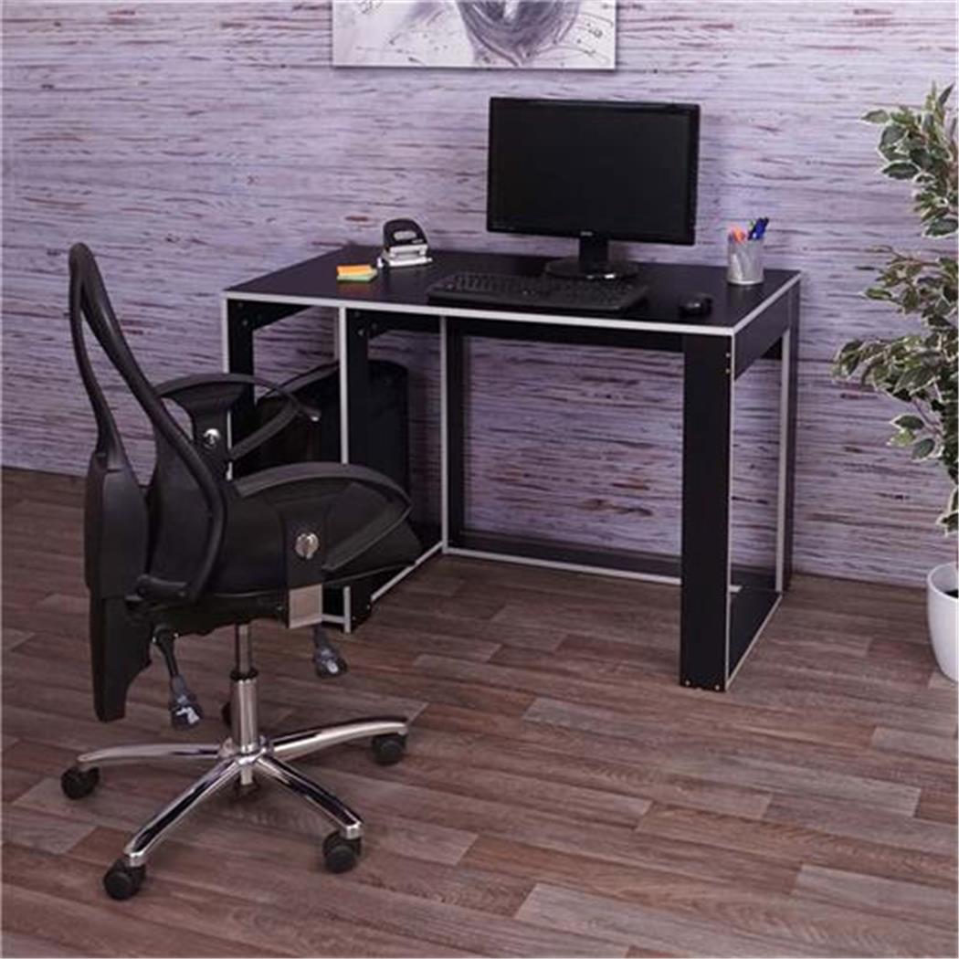 Gaming-Computertisch RODES, Abmessungen120x60x76cm, mit CPU Halter, Farbe Schwarz/ Grau