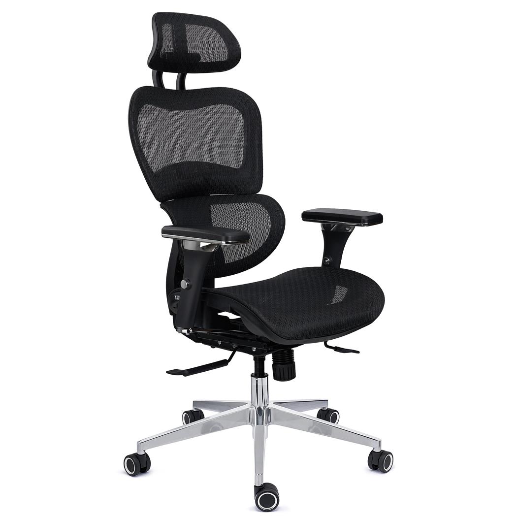 Ergonomischer Bürostuhl VICTORY PRO, maximale Anpassungsfähigkeit, Profi-Modell, exklusive Details, Farbe Schwarz