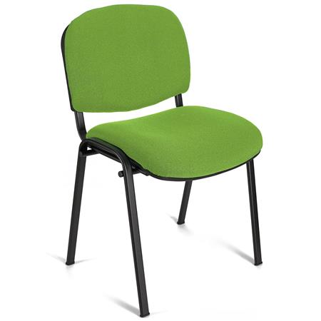 Konferenzstuhl MOBY BASE STOFF, bequem und praktisch, stapelbar, Farbe Grün
