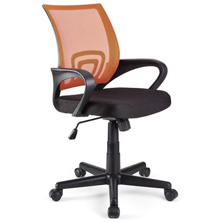 Schreibtischstuhl SEOUL, schönes Design, große gepolsterte Sitzfläche, Farbe Orange
