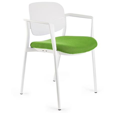 Konferenzstuhl ERIC, bequem und praktisch, stapelbar, Farbe Limettengrün