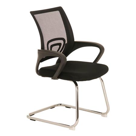 Konferenzstuhl SEOUL V, schönes Design, große gepolsterte Sitzfläche, Farbe Schwarz