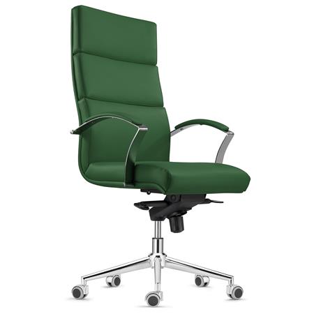 Chefsessel REBAT in Leder, Wippfunktion, Qualität und Design, Farbe Grün