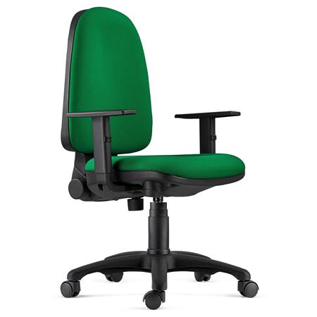 Ergonomischer Bürostuhl PAROS, verstellbare Armlehnen, Stoffbezug, Farbe Grün