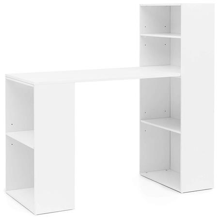 Computertisch YASMINE, Größe 120x120x53 cm, Holz, Weiß