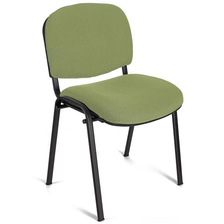 Konferenzstuhl MOBY BASE STOFF, bequem und praktisch, stapelbar, Farbe Hellgrün