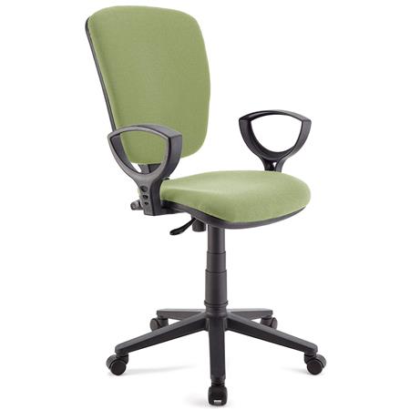 Bürostuhl KALIPSO, verstellbare Rückenlehne, widerstandsfähiger Stoffbezug, Farbe Grün