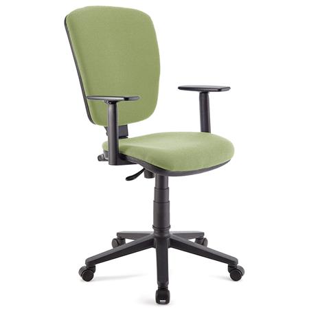 Bürostuhl KALIPSO PLUS, verstellbare Rücken- und Armlehnen, robust, Stoffbezug, Farbe Grün