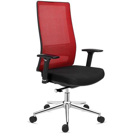 Ergonomischer Bürostuhl SANTOS, 8h-Nutzung, Premium Design, Farbe Rot