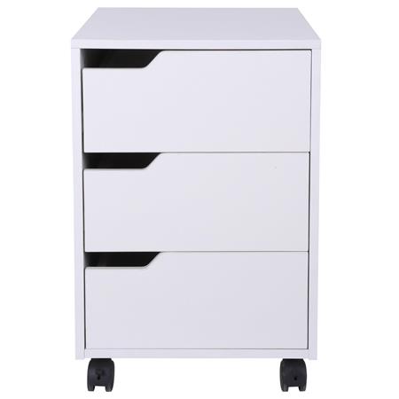 Büroschrank YOKU, Schreibtischcontainer, 3 Schubladen, Abmessungen 40x50x57,5 cm, Farbe Weiß