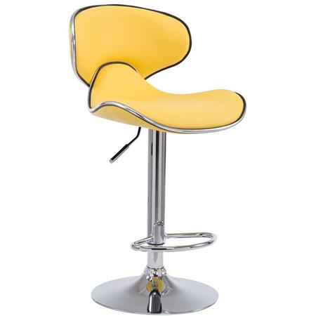 Bürohocker CARLOS, originelles Design, sehr bequem, Trompetenfuß mit Fußstütze, Farbe Gelb