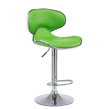 Bürohocker CARLOS, originelles Design, sehr bequem, Trompetenfuß mit Fußstütze, Farbe Grün