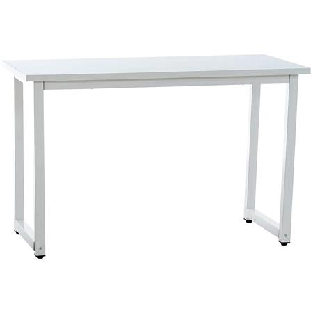 Bürotisch LEDA, Abmessungen 120x60x75 cm, Metall und Holz, Farbe Weiß