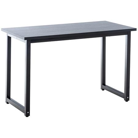 Bürotisch LEDA, Abmessungen 120x60x75 cm, Metall und Holz, Farbe Schwarz