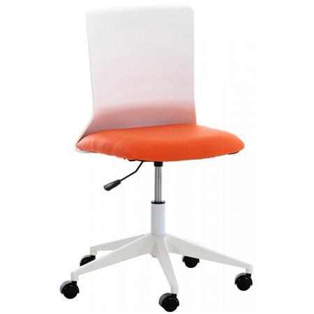Bürostuhl TURY, schlichtes modernes Design, Kunstleder, Farbe Orange