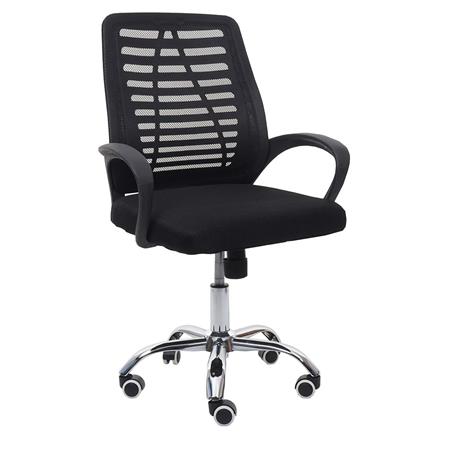 Schreibtischstuhl TAMIA, ergonomische, atmungsaktive Rückenlehne, Farbe Schwarz