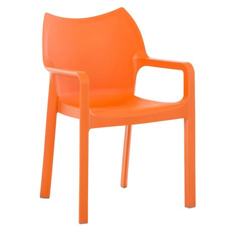 Besucherstuhl SAMOS, modernes Design, Stapelbar, Farbe Orange